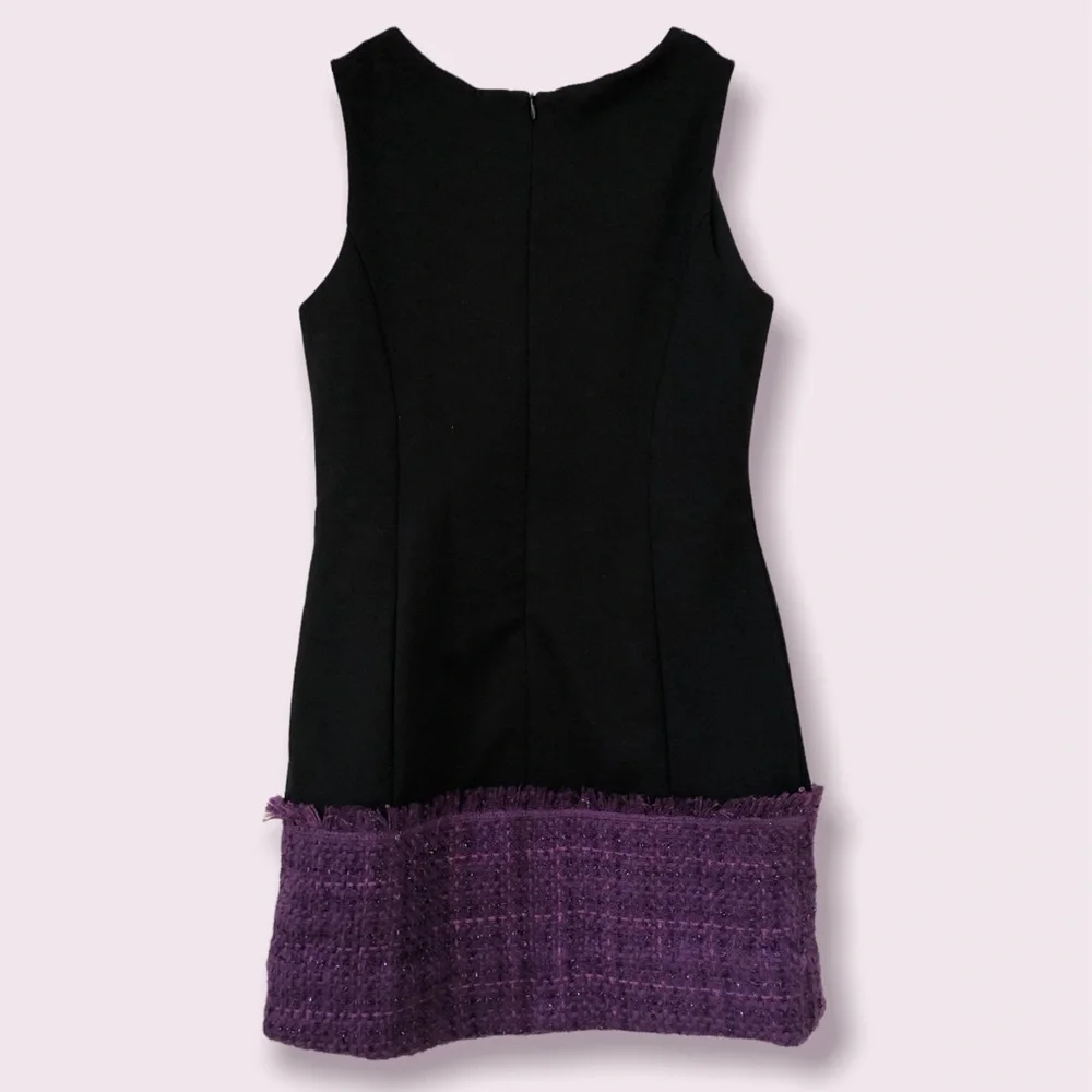 ⭐️ Girls Size 8 Blush By US Angels Black & Purple leatherette Dress